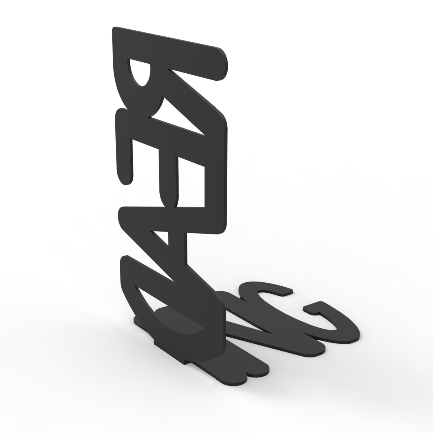 Стопер за книги READING 19x12 cм черен