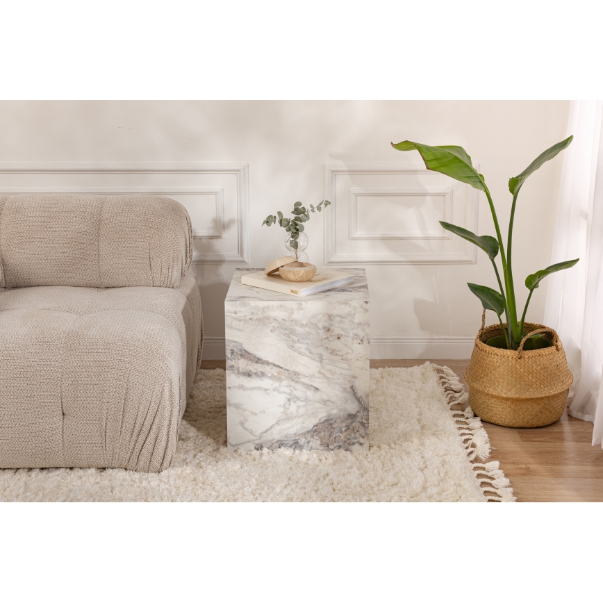 Странична маса KUP 50x45 см мраморен декор