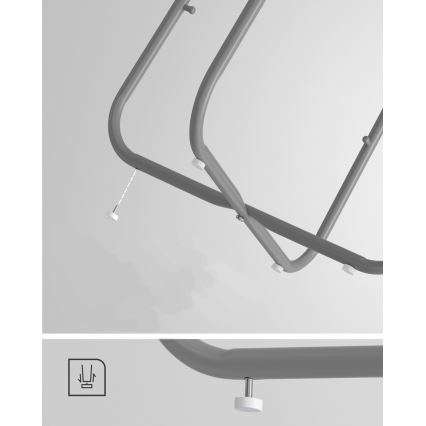 Странична маса NOIRA сива/бяла