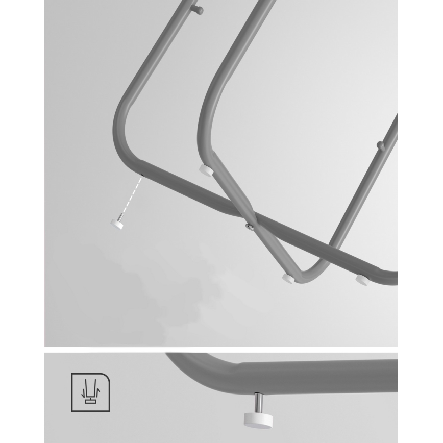 Странична маса NOIRA сива/бяла