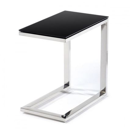 Странична маса STIVAR 30x50 см лъскав хром/черен