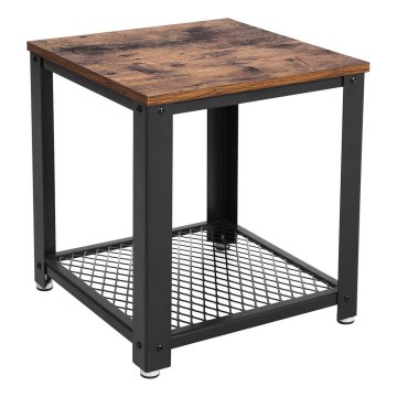 Странична масичка ELDUR кафява/черна