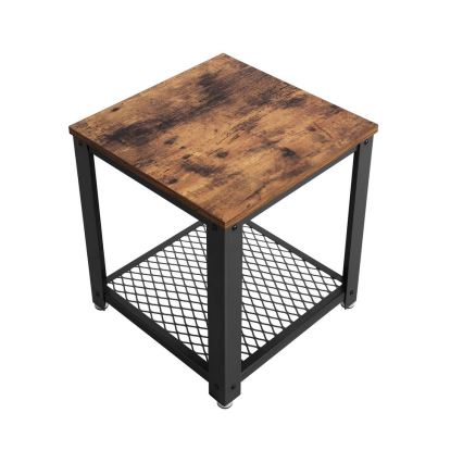 Странична масичка ELDUR кафява/черна