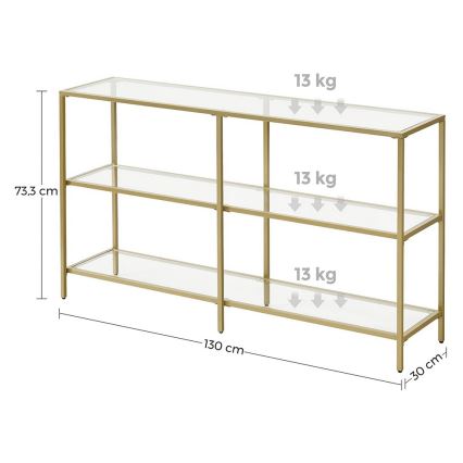 Странична масичка LUVOR в златисто