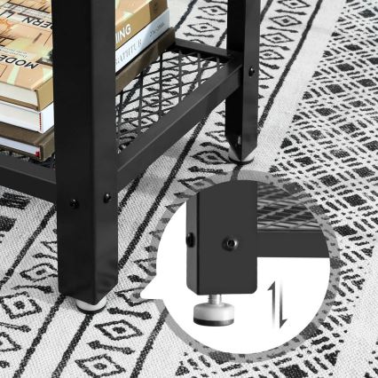 Странична масичка LUVOR кафява/черна