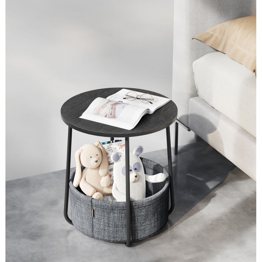 Странична масичка NOIRA черна/сива