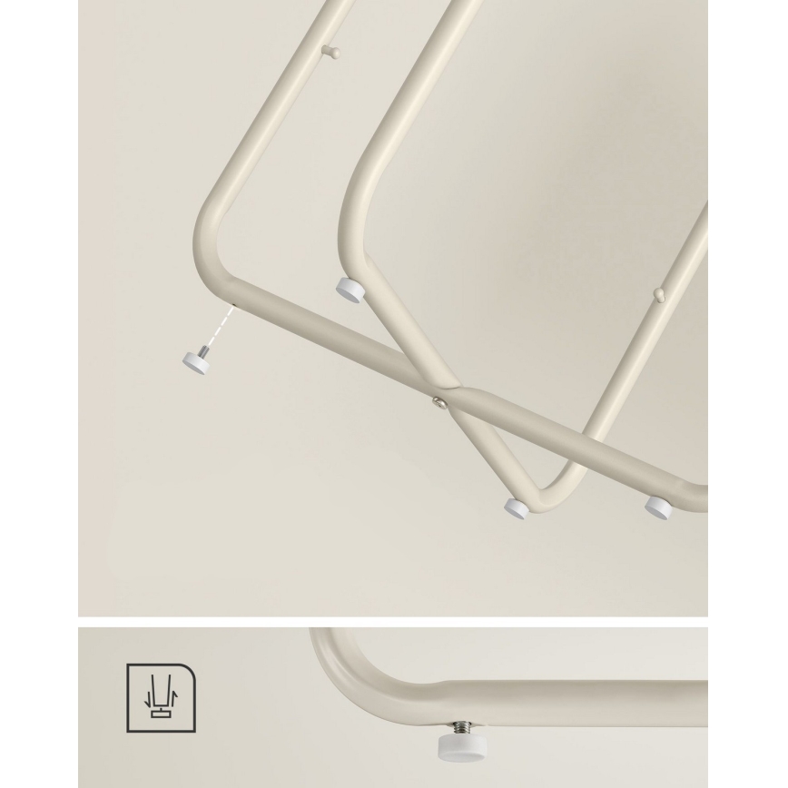 Странична масичка NOIRA кремава/бяла