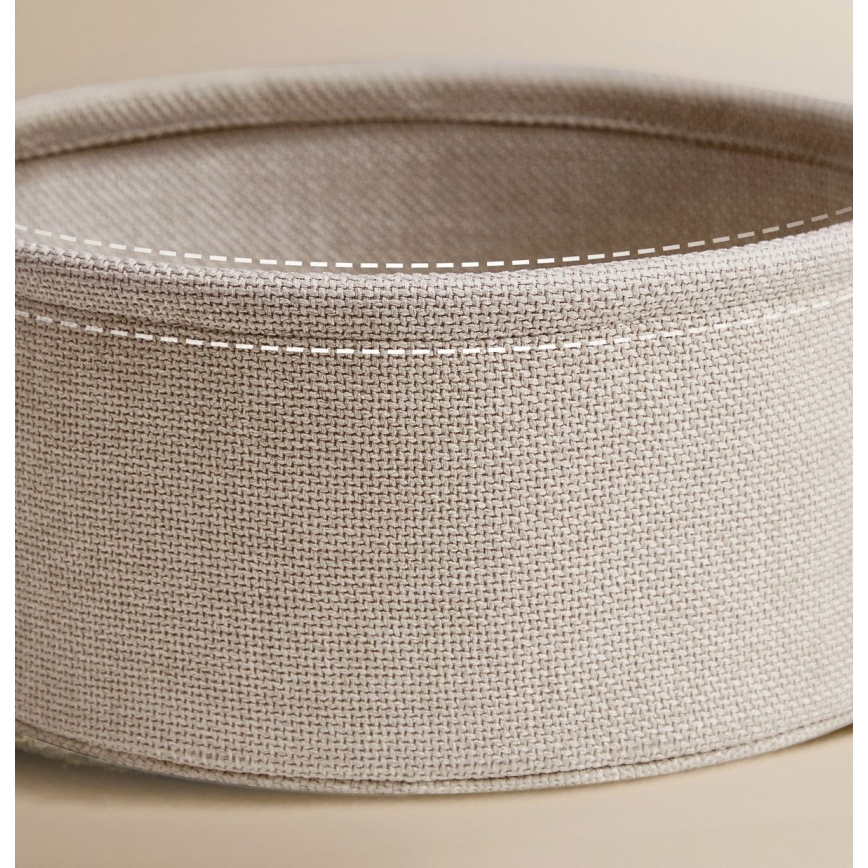 Странична масичка с вградени контакти и USB портове NOIRA бежова/бяла