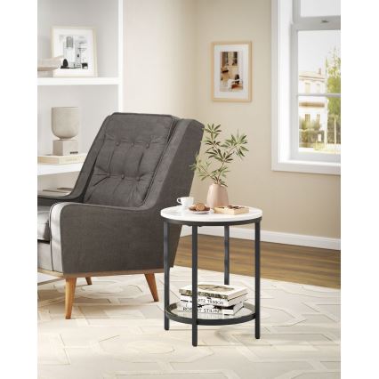 Странична масичка SID черна/бяла