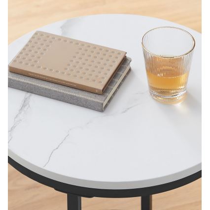 Странична масичка SID черна/бяла