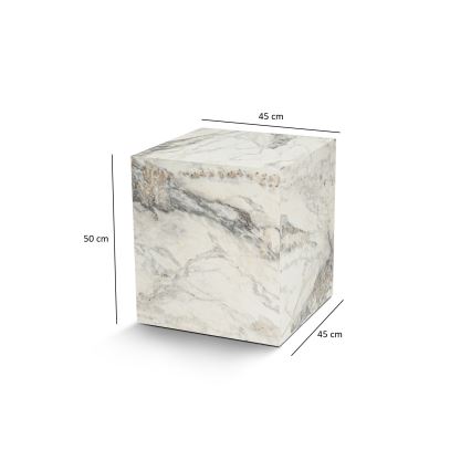 Странична маса KUP 50x45 см мраморен декор