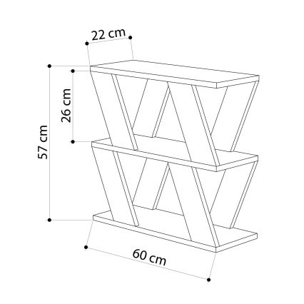 Странична маса LAZENA 57x60 cм бяла