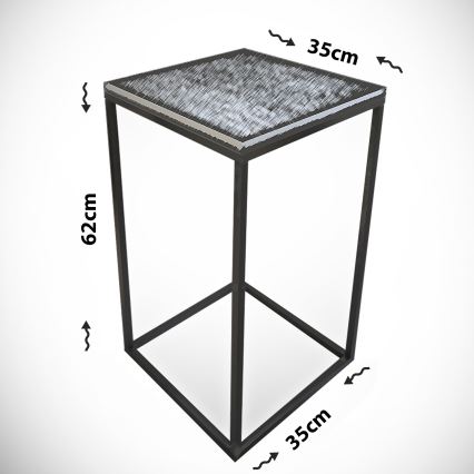 Странична масичка PURE 62x35 см бяла/черна