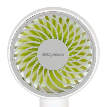 Stylies - Акумулаторен ръчен вентилатор LACERTA 4W/5V 2500 mAh бял