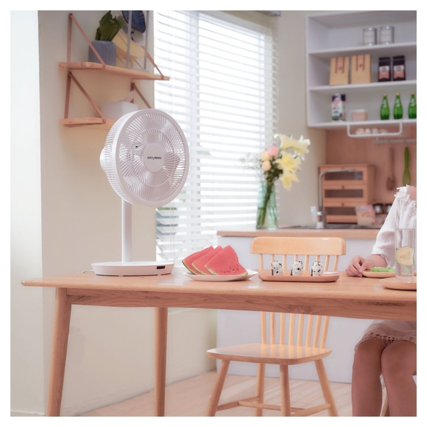 Stylies - Подов вентилатор 2 в 1 ANTILA 25W/230V 88 cm бял + дистанционно управление