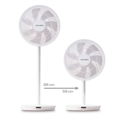 Stylies - Подов вентилатор 2 в 1 ANTILA 25W/230V 88 cm бял + дистанционно управление