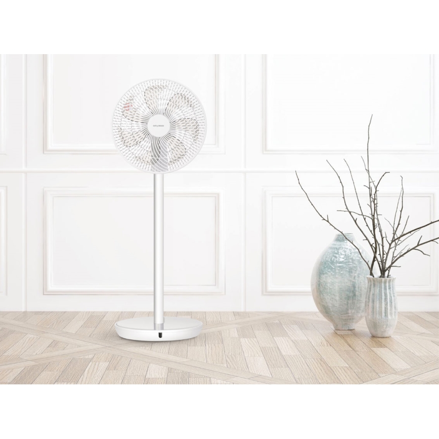 Stylies - Вентилатор на стойка TUKAN 25W/230V 60 см бял