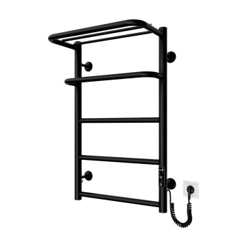 Стълбовиден радиатор за баня HOTEL 75W/230V 65x43 cm неръждаема стомана/черен, десен