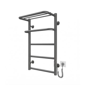 Стълбовиден радиатор за баня HOTEL 75W/230V 66x42 cm, неръждаема стомана/антрацит, дясно изпълнение