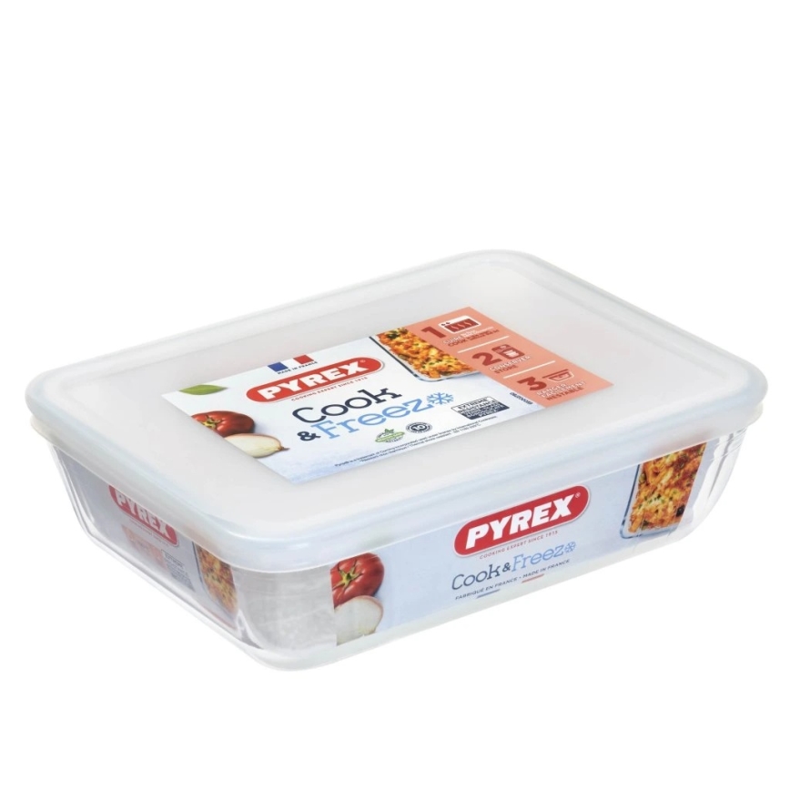 Стъклен контейнер за съхранение на храни PYREX 1,5 l