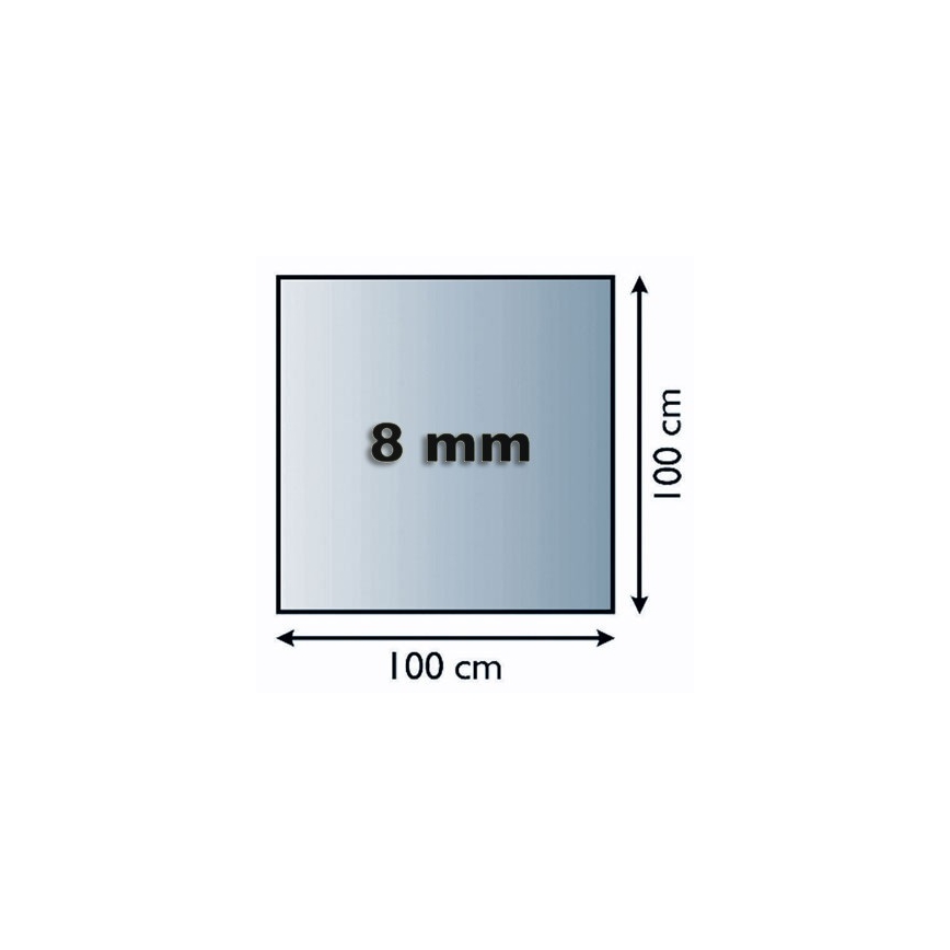 Стъкло под камина 1000x1000x8 мм квадратен