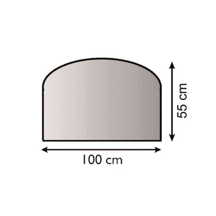 Стъкло под камина 1000x550x6 мм полуарка