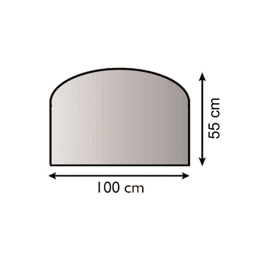 Стъкло под камина 1000x550x6 мм полуарка