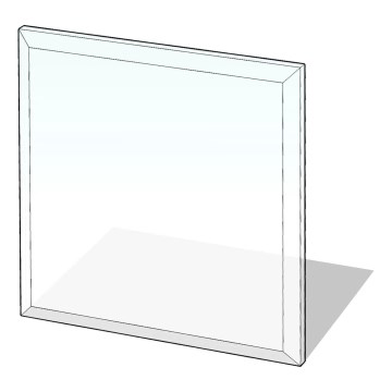 Стъкло под камина 800x800x8 мм квадратен