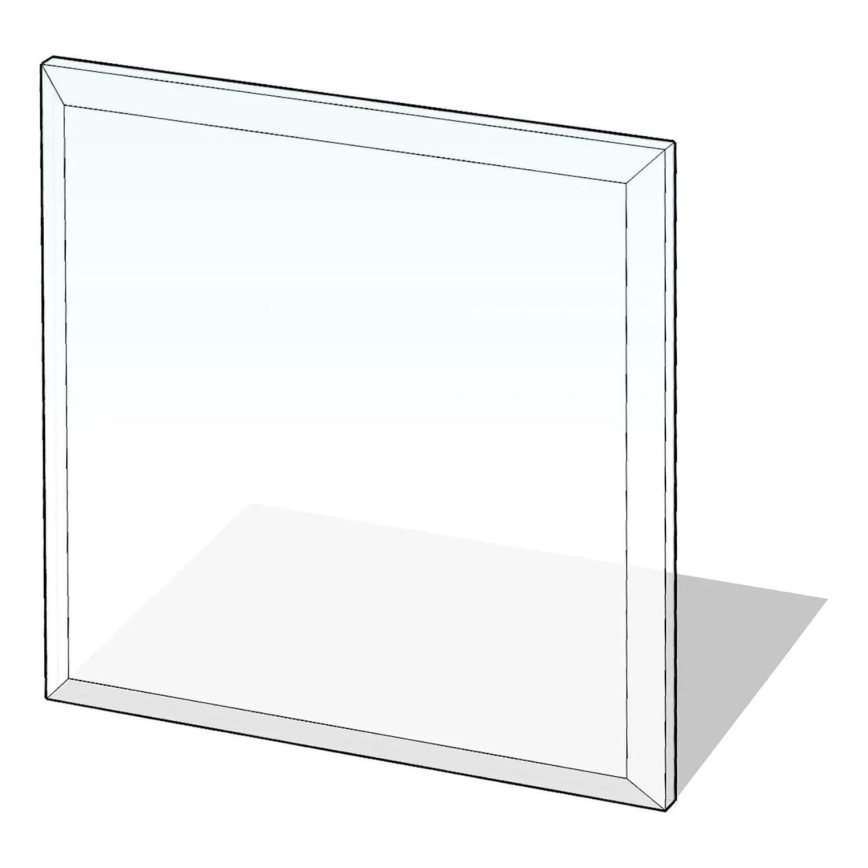 Стъкло под камина 800x800x8 мм квадратен