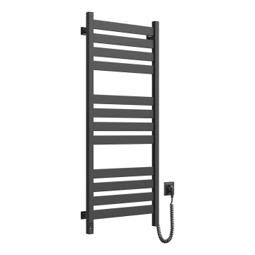 Сушилник за кърпи за баня с термостат LARGO 541W/230V 120,6 cm IP44 черен десен правоъгълен