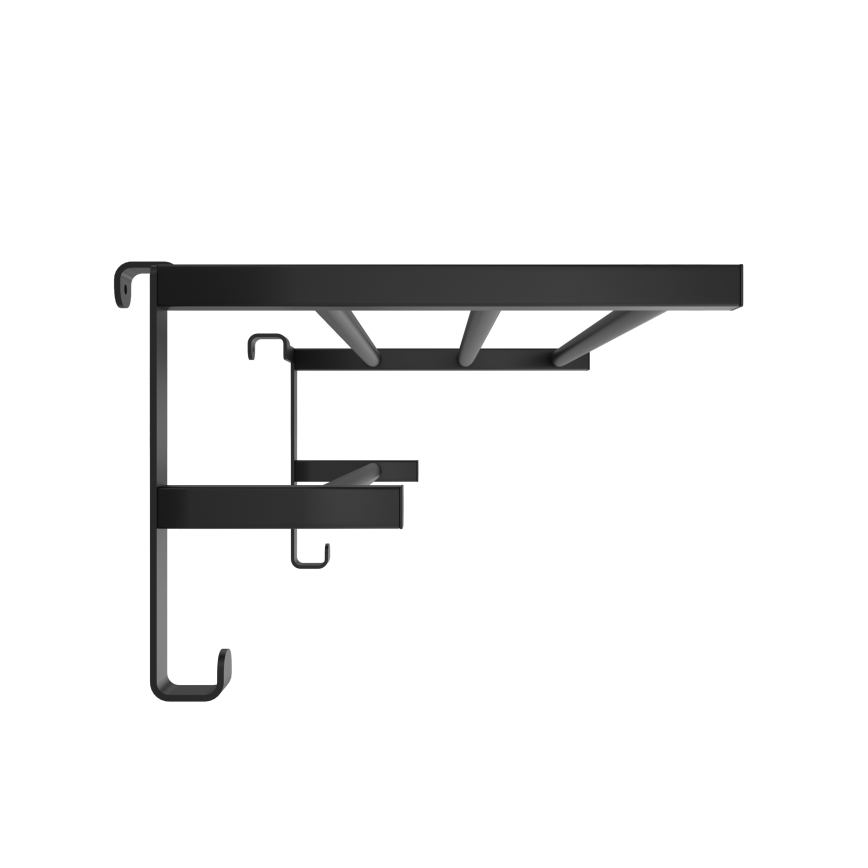 Сушилник за кърпи за баня за радиатор HF SHEFFIELD 52x28,4 cm, черен