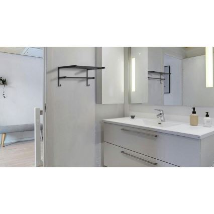 Сушилник за кърпи за радиатор в банята HF SHEFFIELD 52x25,6 cm черен