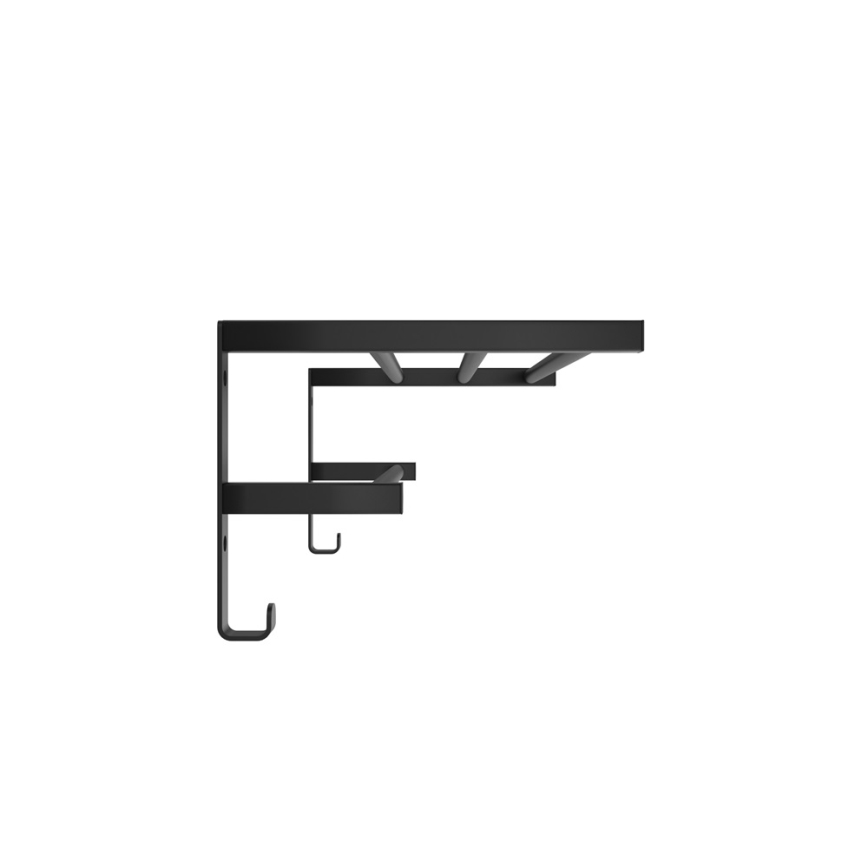 Сушилник за кърпи за радиатор в банята HF SHEFFIELD 52x25,6 cm черен