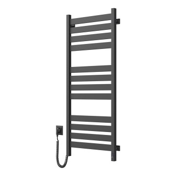 Сушилня за кърпи за баня с термостат LARGO 541W/230V 120,6 cm IP44, черна, лява, правоъгълна