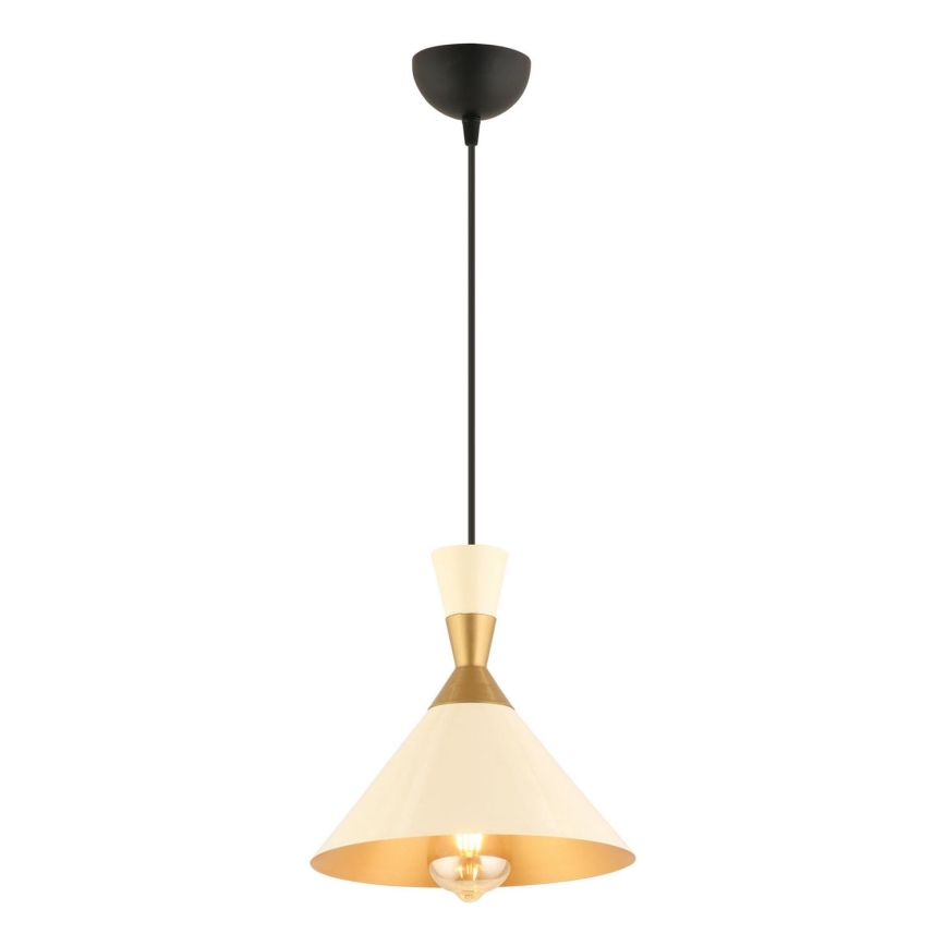 Светилник MONZA 1xE27/40W/230V Ø 25 cm крем/злато