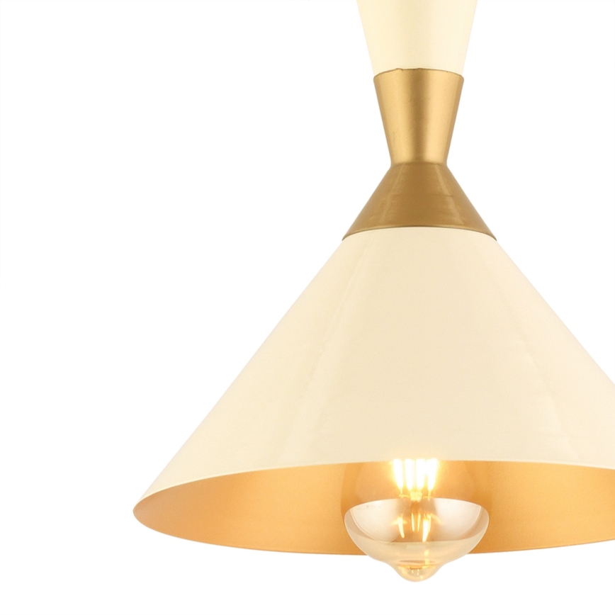 Светилник MONZA 1xE27/40W/230V Ø 25 cm крем/злато