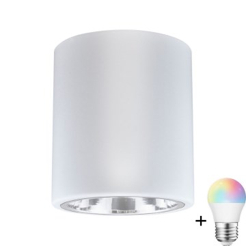 Світильник точковий LED RGBW JUPITER 1xE27/6,5W/230V 2700-6500K Wi-Fi, діаметр 13 см, білий