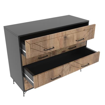 Шкаф COMFORT 100x80 cм кафяв/черен