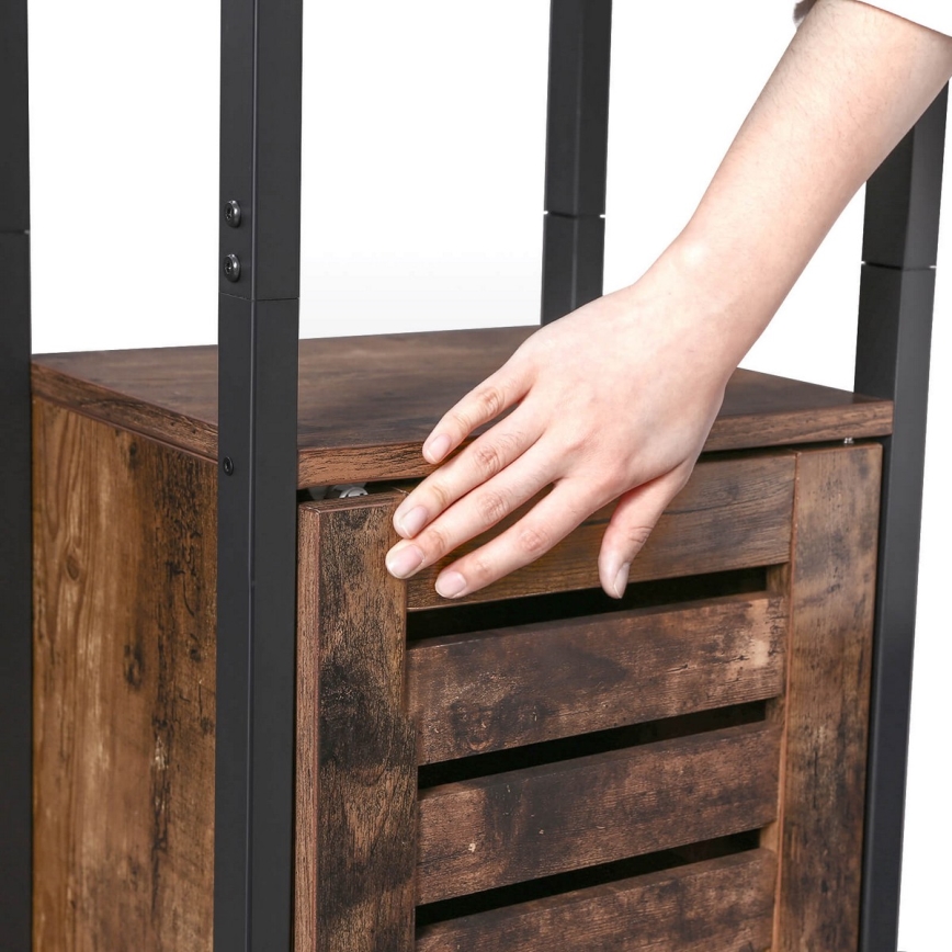 Шкаф FIRA кафяв/черен