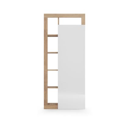 Шкаф LENOR 91x209 см бял/кафяв