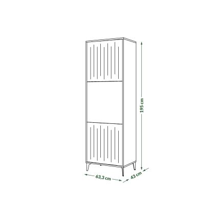 Шкаф RONJA таупе/черен