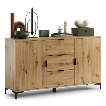 Шкаф с чекмеджета малка врата LORA дъб artisan