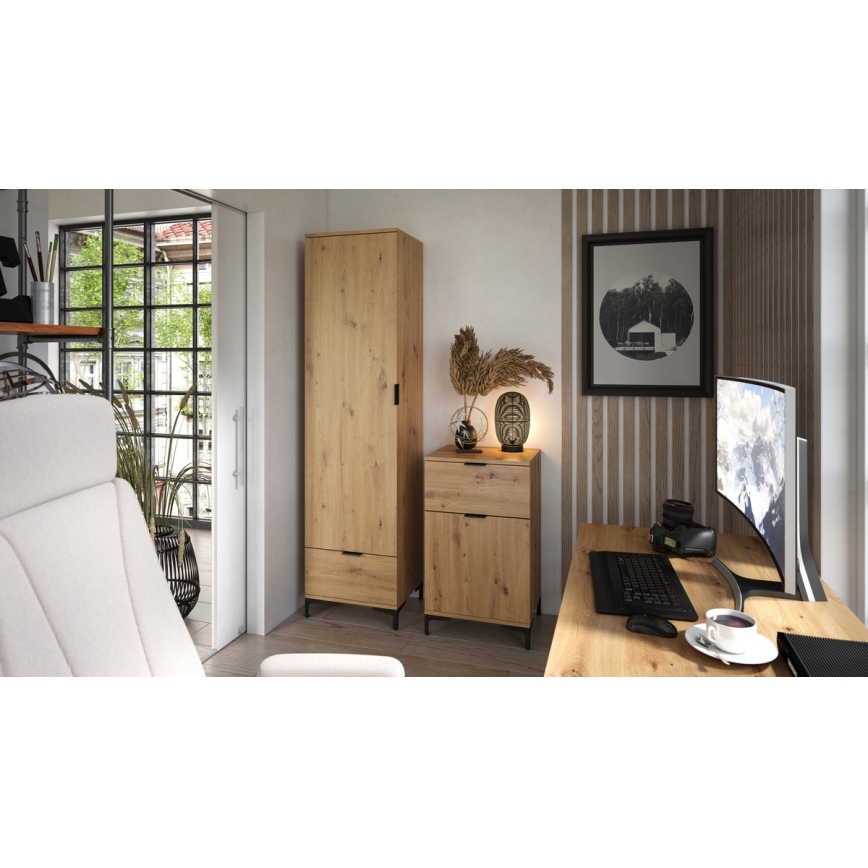 Шкаф с чекмедже LORA дъб artisan