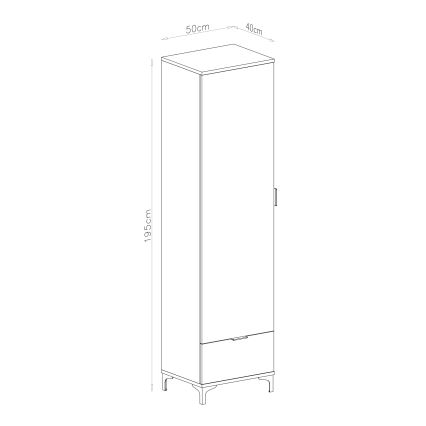 Шкаф с чекмедже LORA дъб artisan