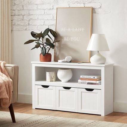 Шкаф с рафтове SORELL, бял