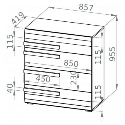 Шкаф SARPA 96x86 см бял/кафяв