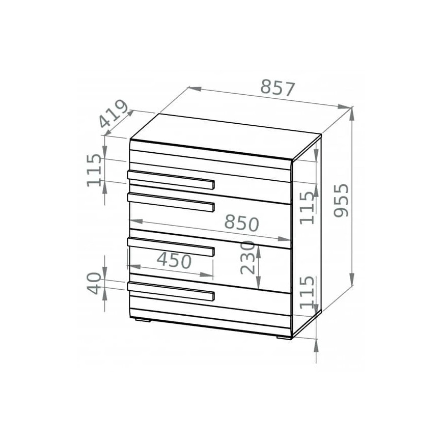 Шкаф SARPA 96x86 см бял/кафяв