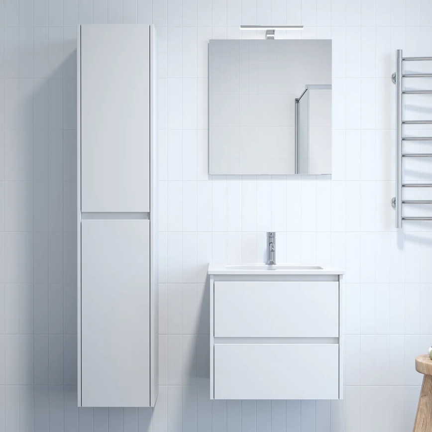 Шкаф за баня MOLDE 35x174x32 см бял