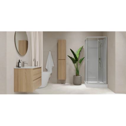 Шкаф за баня MOLDE 35x174x32 см, дъб