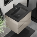 Шкаф за баня с мивка KENWOOD 61x52x45 cm marakesh/черен